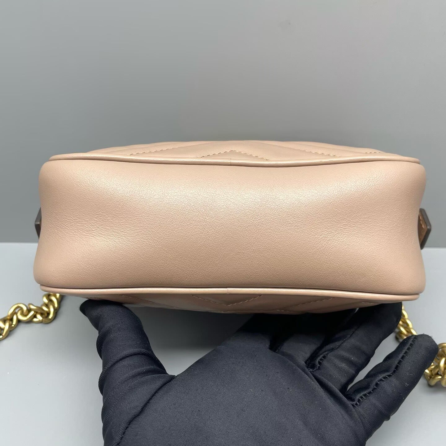 Gucci - Marmont Camera Bag - Matelassé leather - Beige - (small)