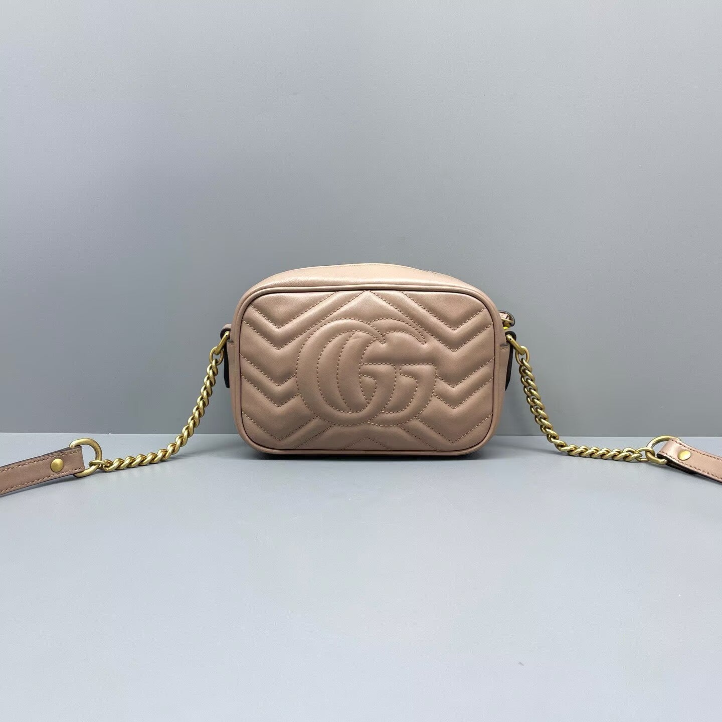 Gucci - Marmont Camera Bag - Matelassé leather - Beige - (small)