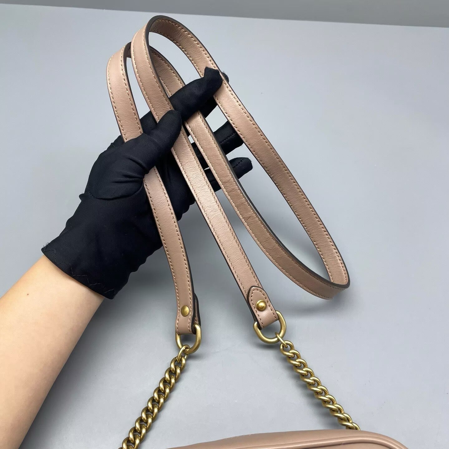 Gucci - Marmont Camera Bag - Matelassé leather - Beige - (small)