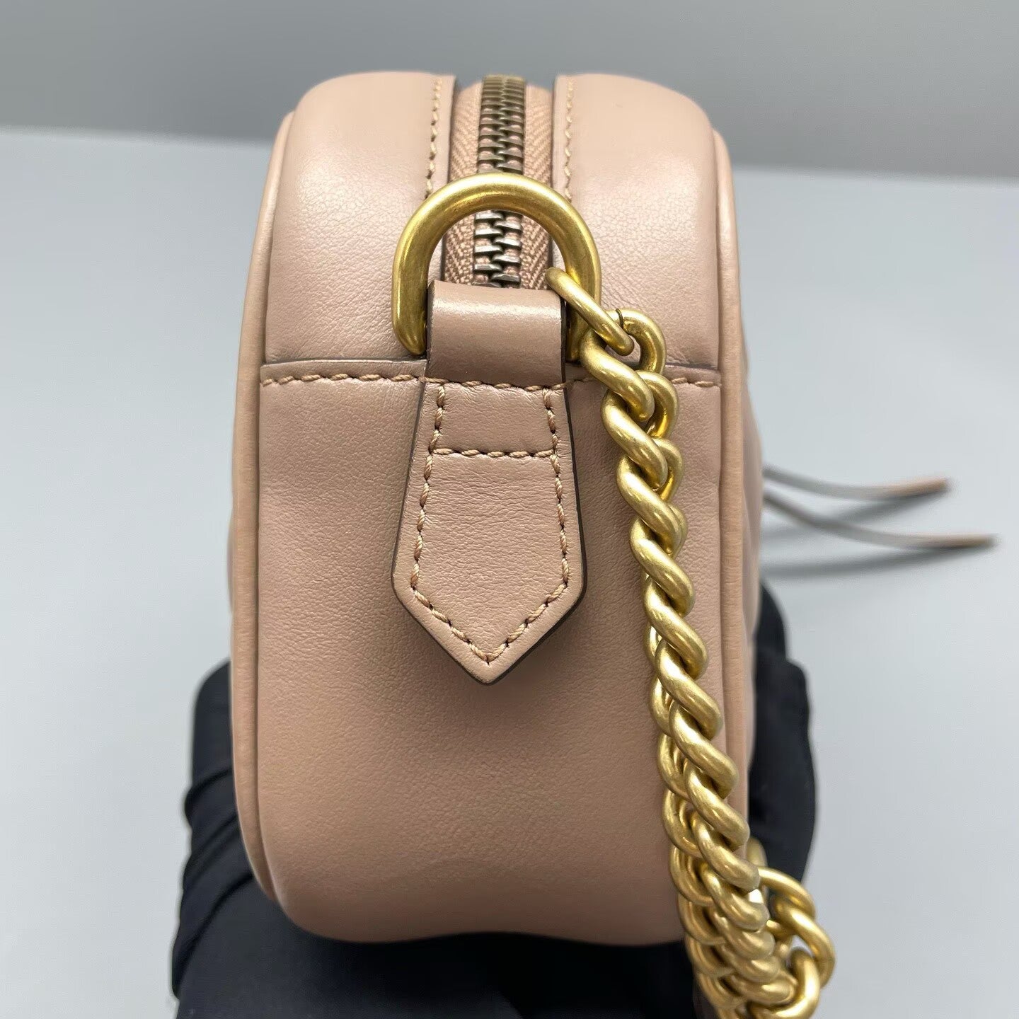 Gucci - Marmont Camera Bag - Matelassé leather - Beige - (small)