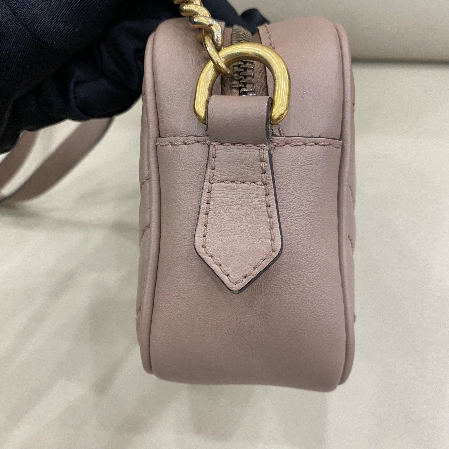 Gucci - Marmont Camera Bag Small - Leather - Beige - (small)