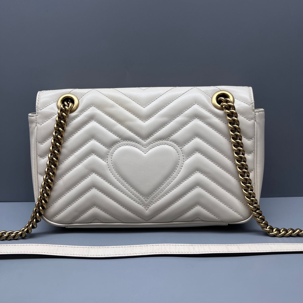 Gucci - Marmont chain bag - Leather - White - (medium)