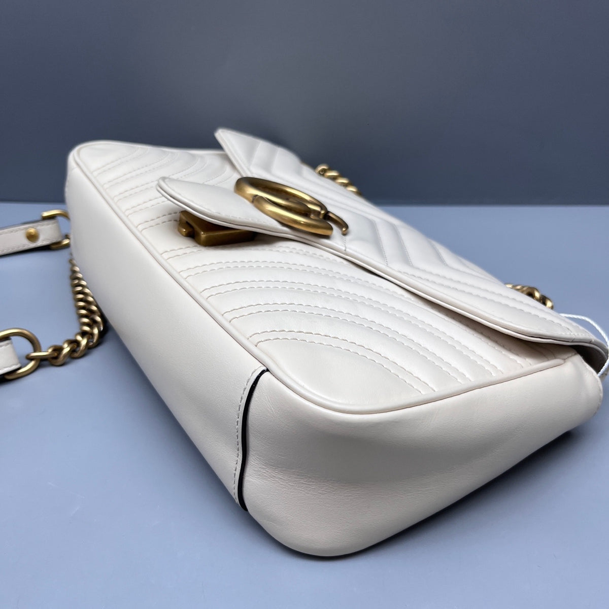 Gucci - Marmont chain bag - Leather - White - (medium)