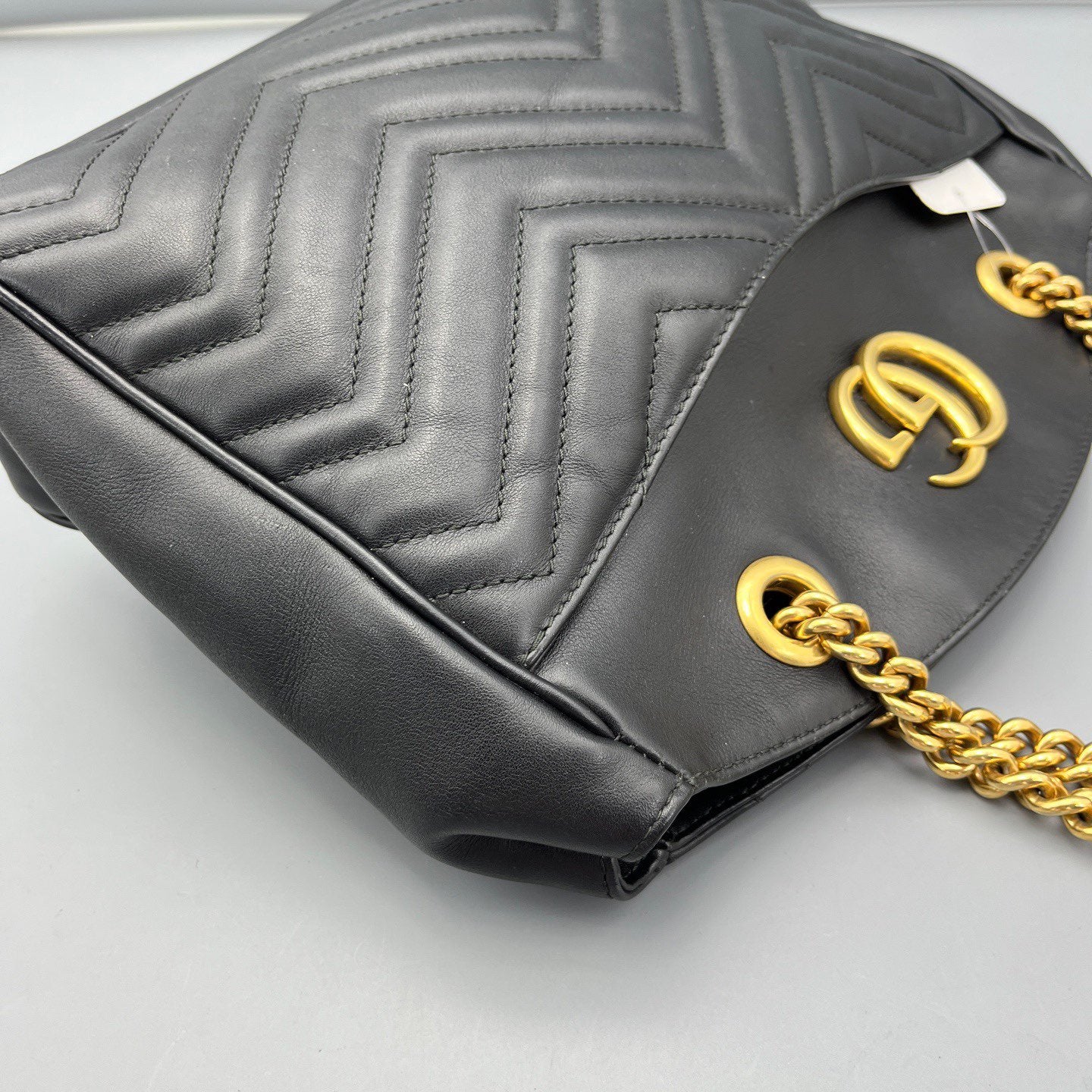 Gucci - Marmont Chain Shoulder Bag - Leather - Black - (medium)