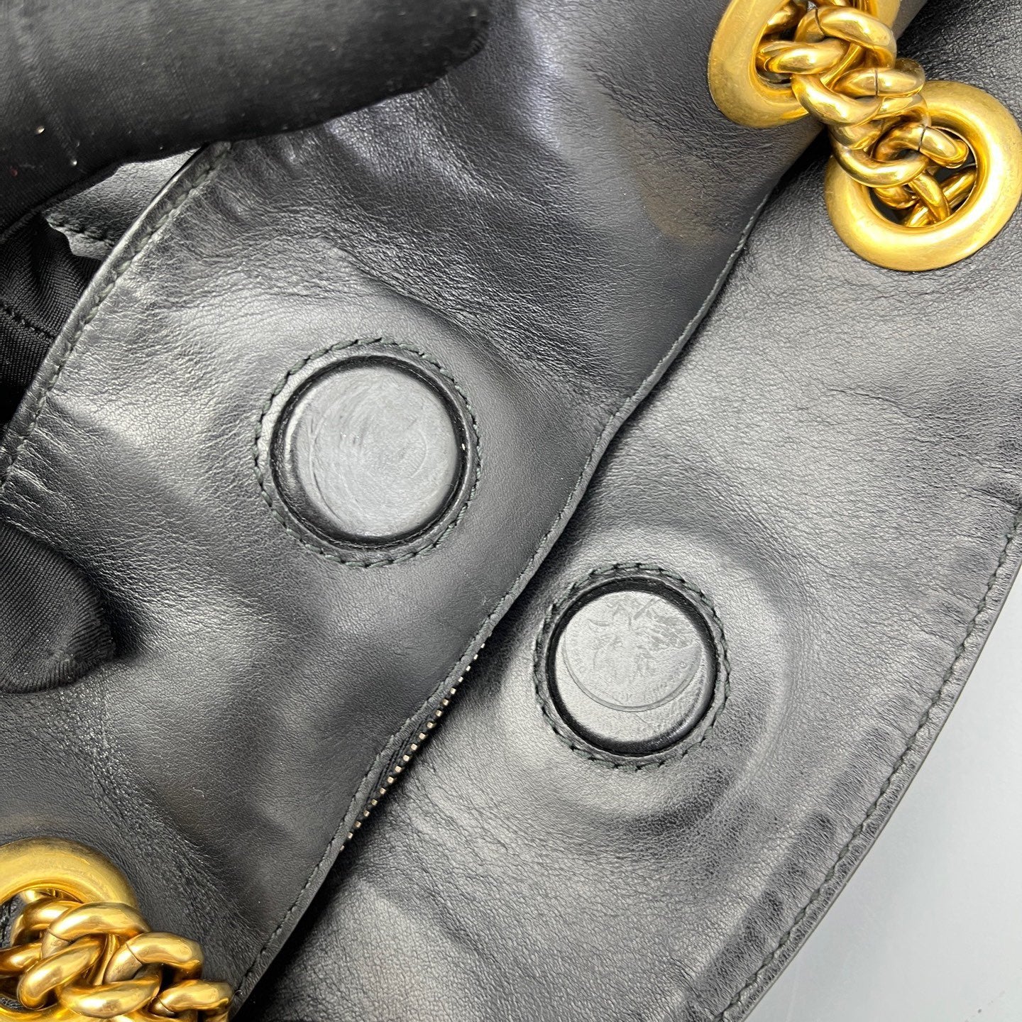 Gucci - Marmont Chain Shoulder Bag - Leather - Black - (medium)