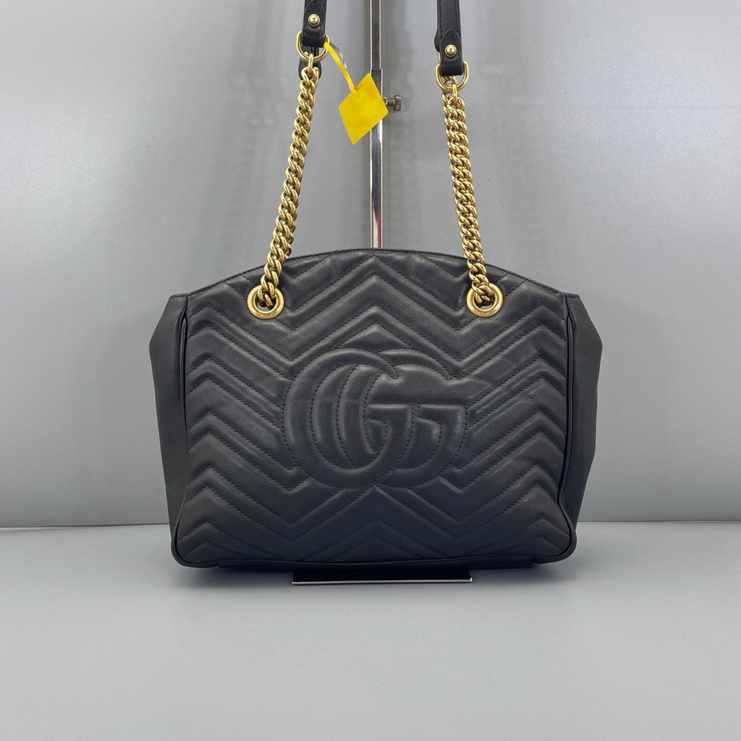 Gucci - Marmont Chain Shoulder Bag - Leather - Black - (medium)