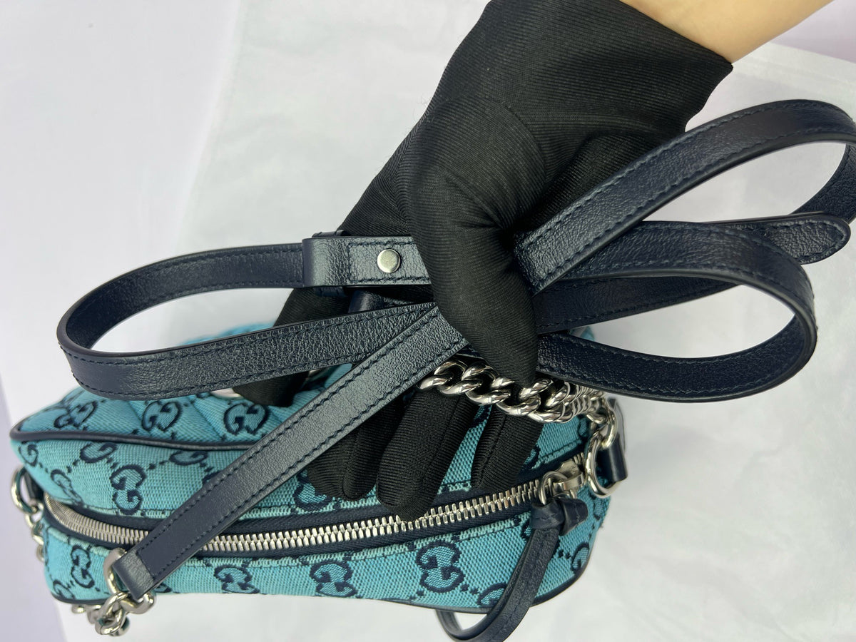 Gucci - Marmont - Cloth - Blue - (Small)