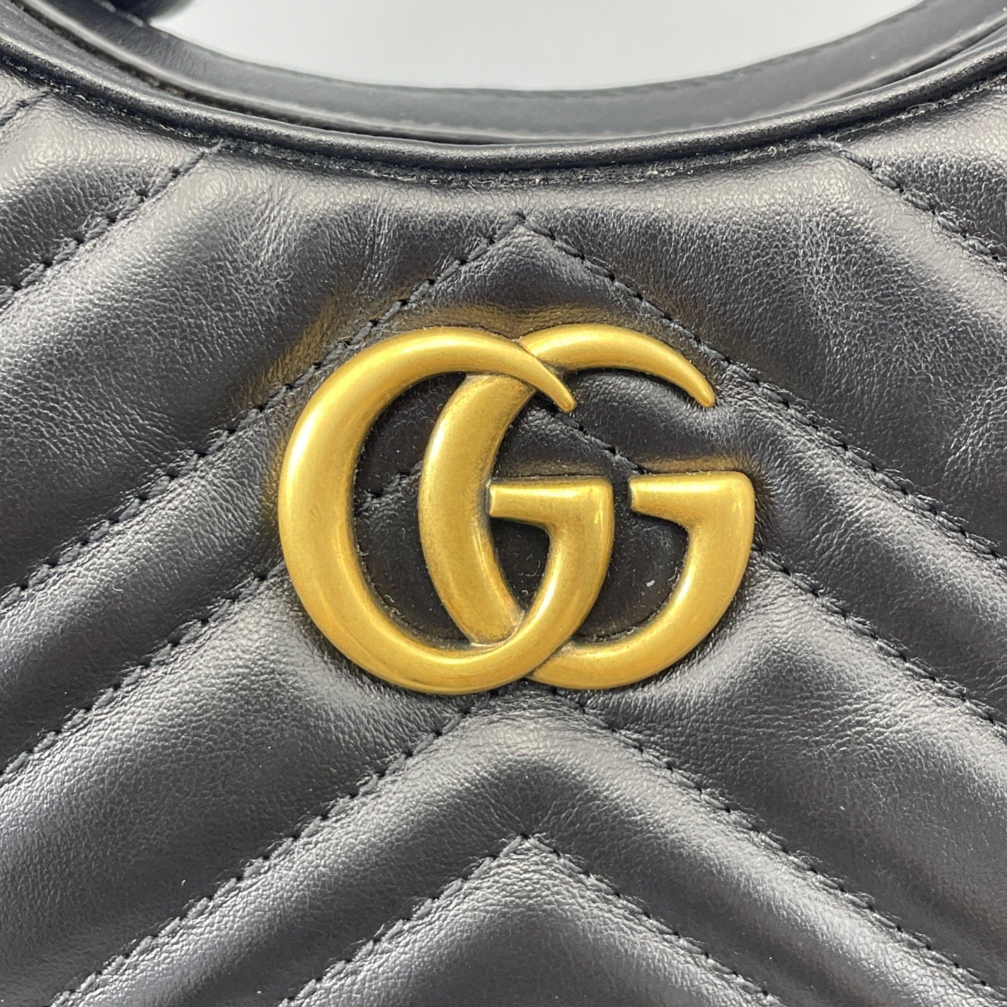 Gucci - Marmont Crescent Bag - Leather - Black - (mini)