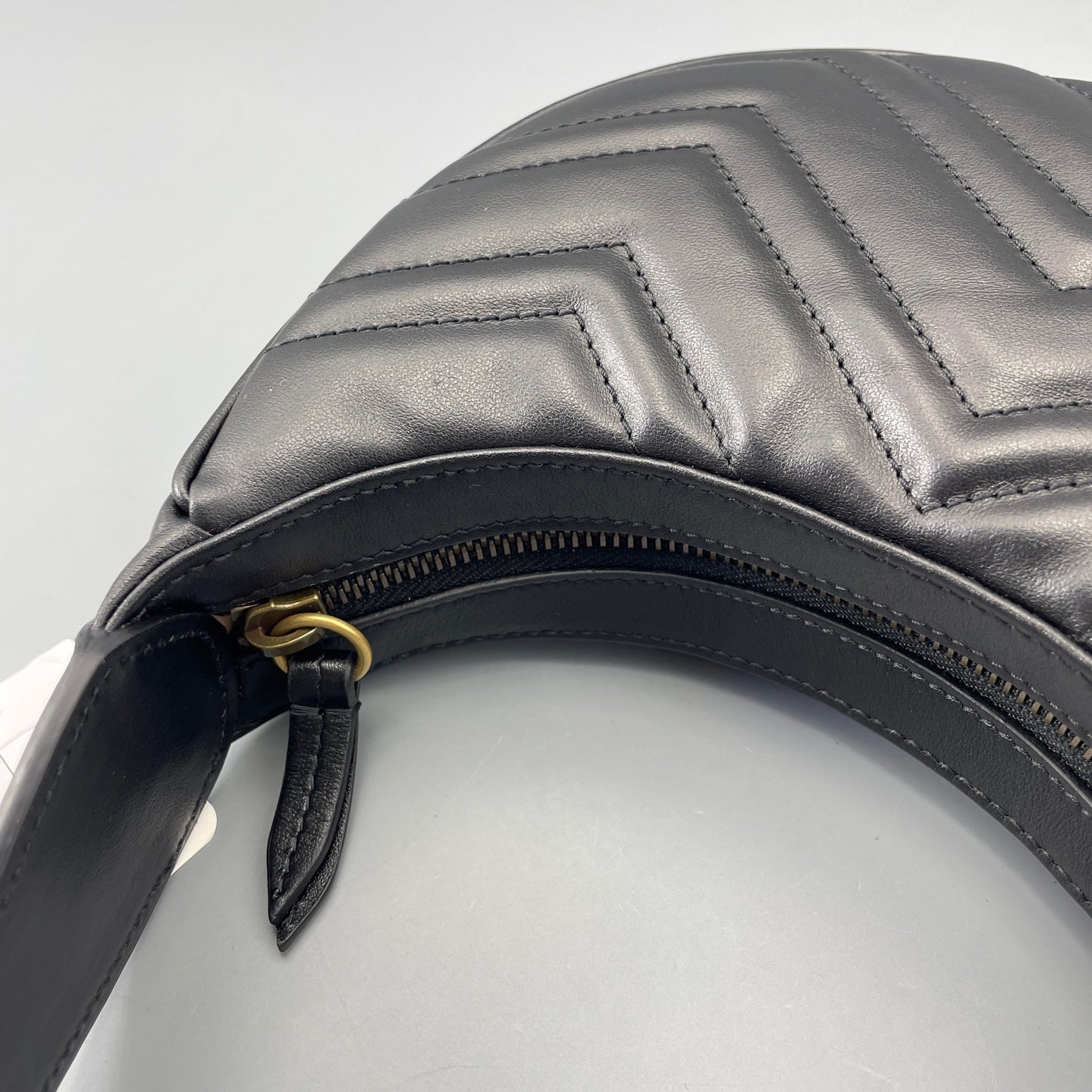 Gucci - Marmont Crescent Bag - Leather - Black - (mini)