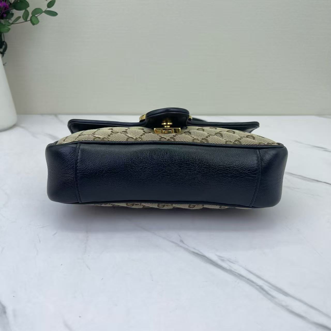 Gucci - Marmont - GG Supreme coated canvas and leather - Beige, Black - (mini)