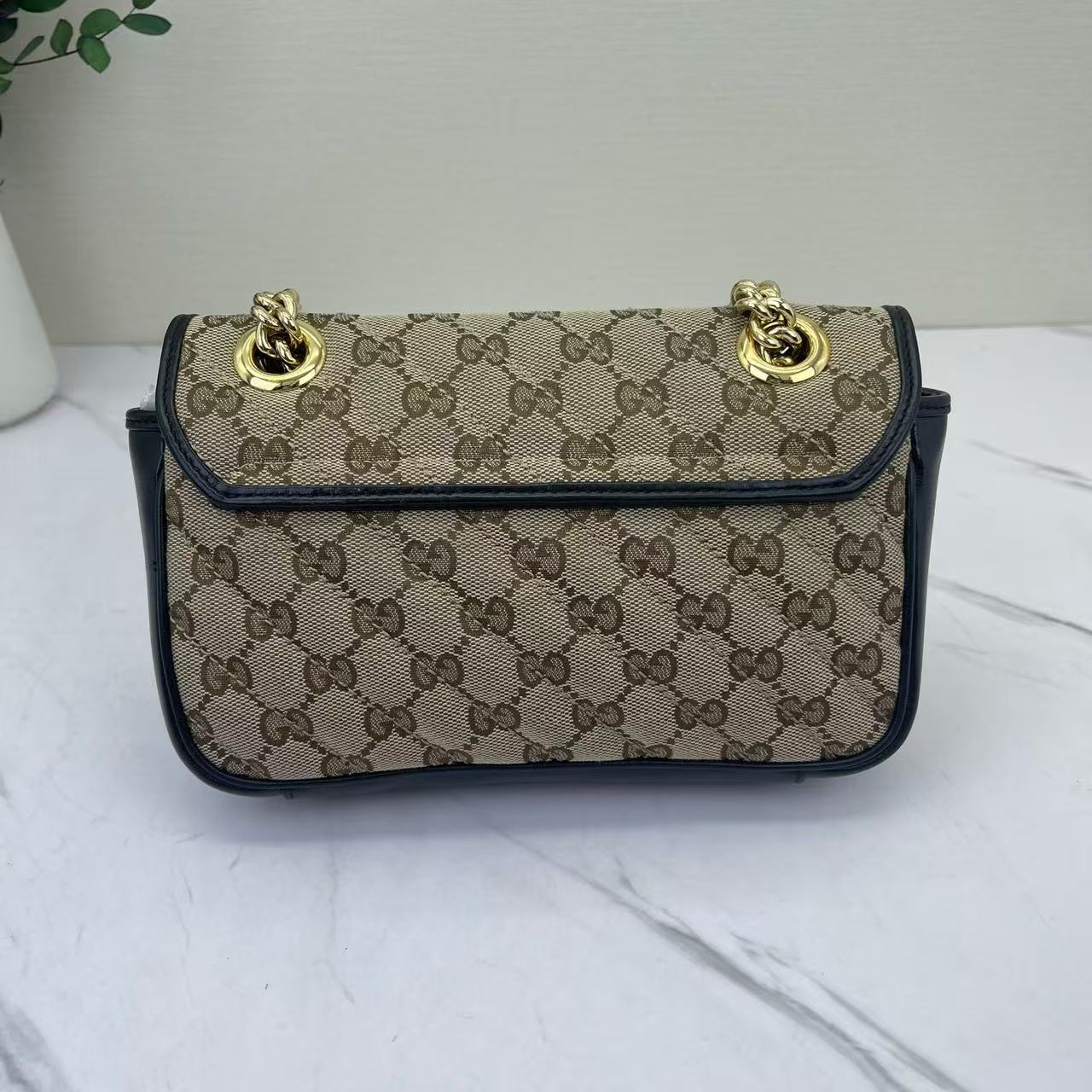Gucci - Marmont - GG Supreme coated canvas and leather - Beige, Black - (mini)