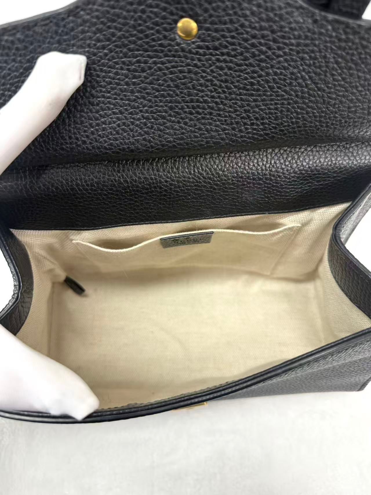 Gucci - Marmont - Grained leather - Black - (Small)