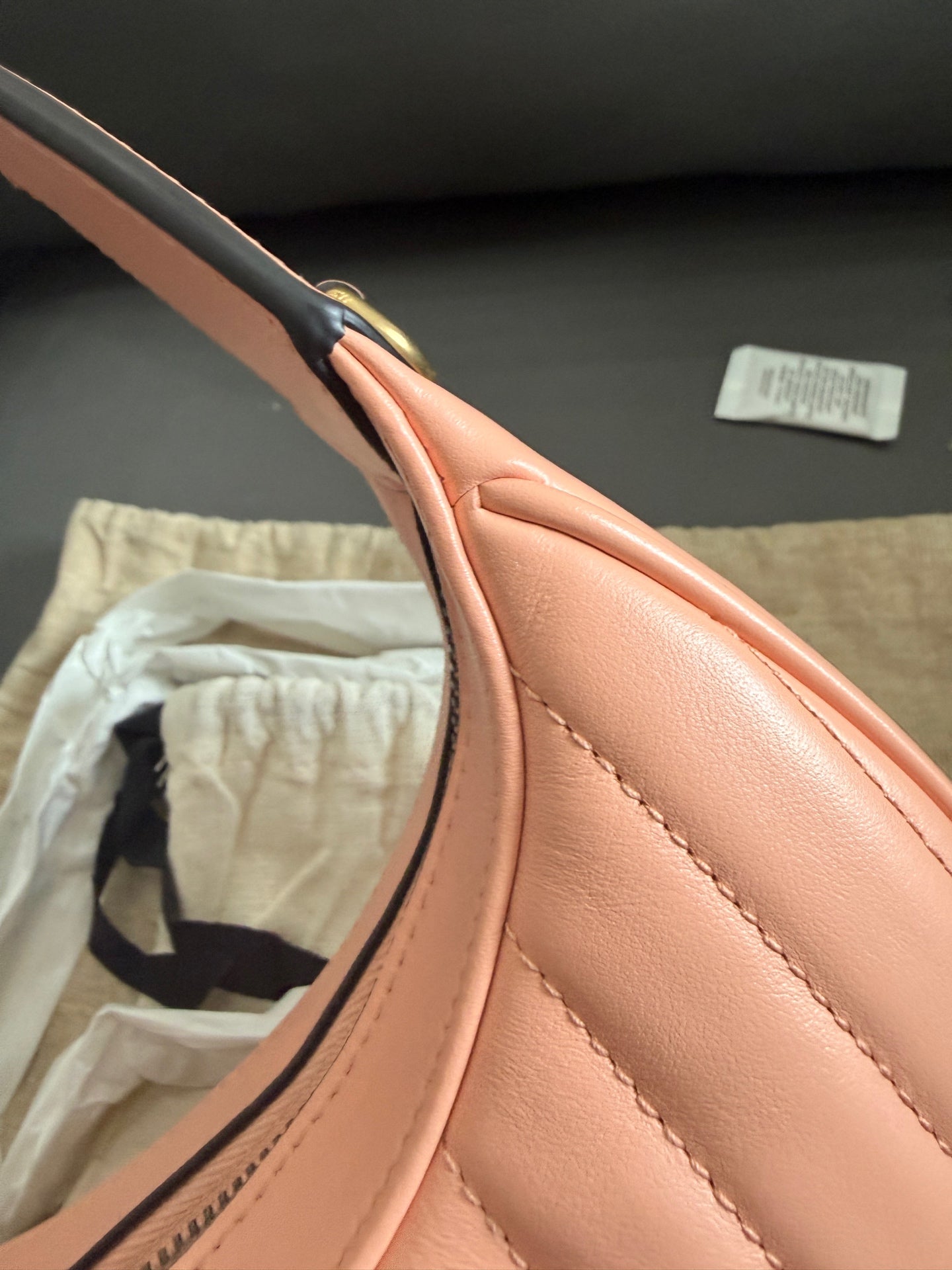 Gucci - Marmont Half Moon Mini Bag - Leather - Pink - (mini)