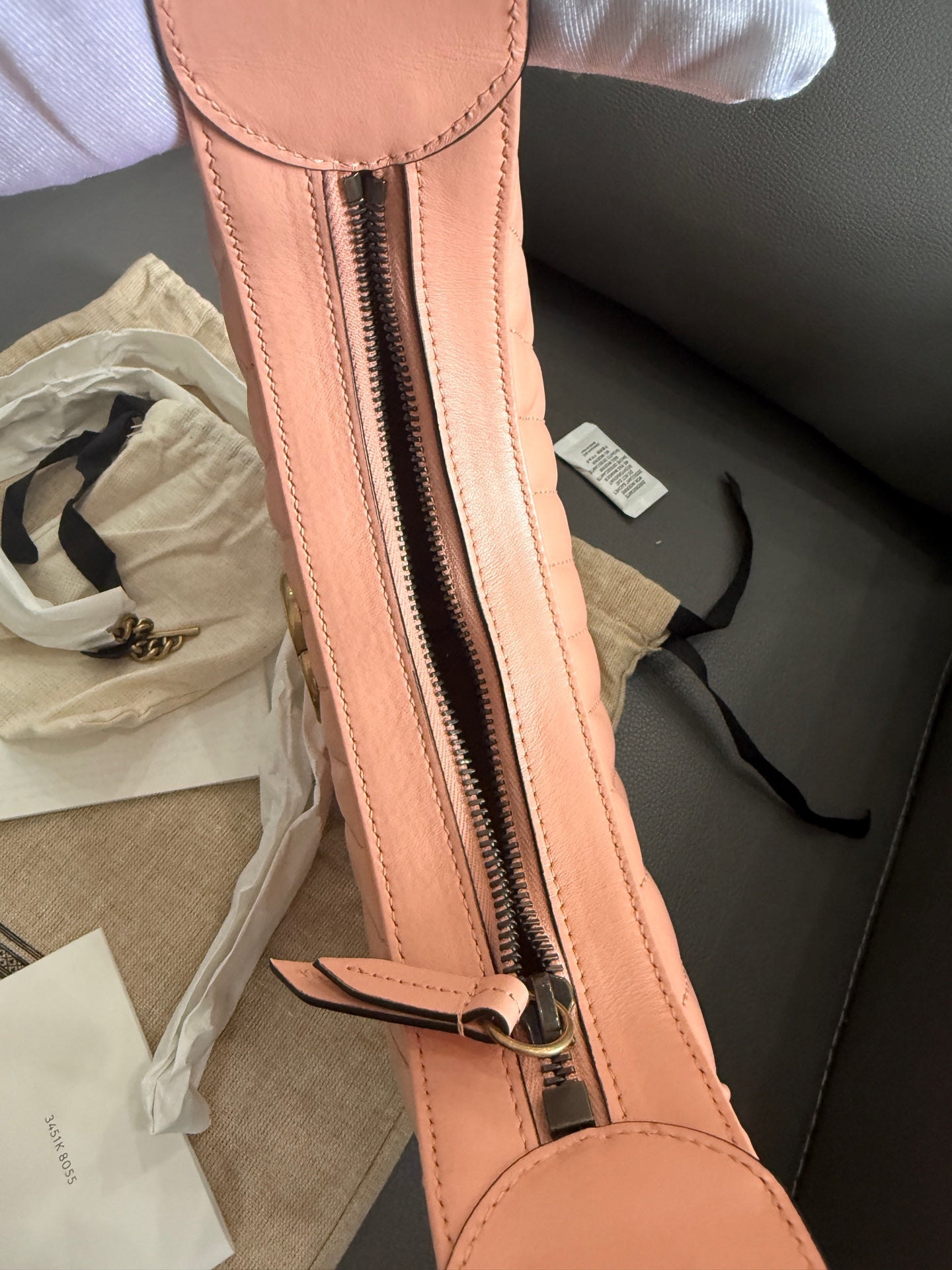 Gucci - Marmont Half Moon Mini Bag - Leather - Pink - (mini)