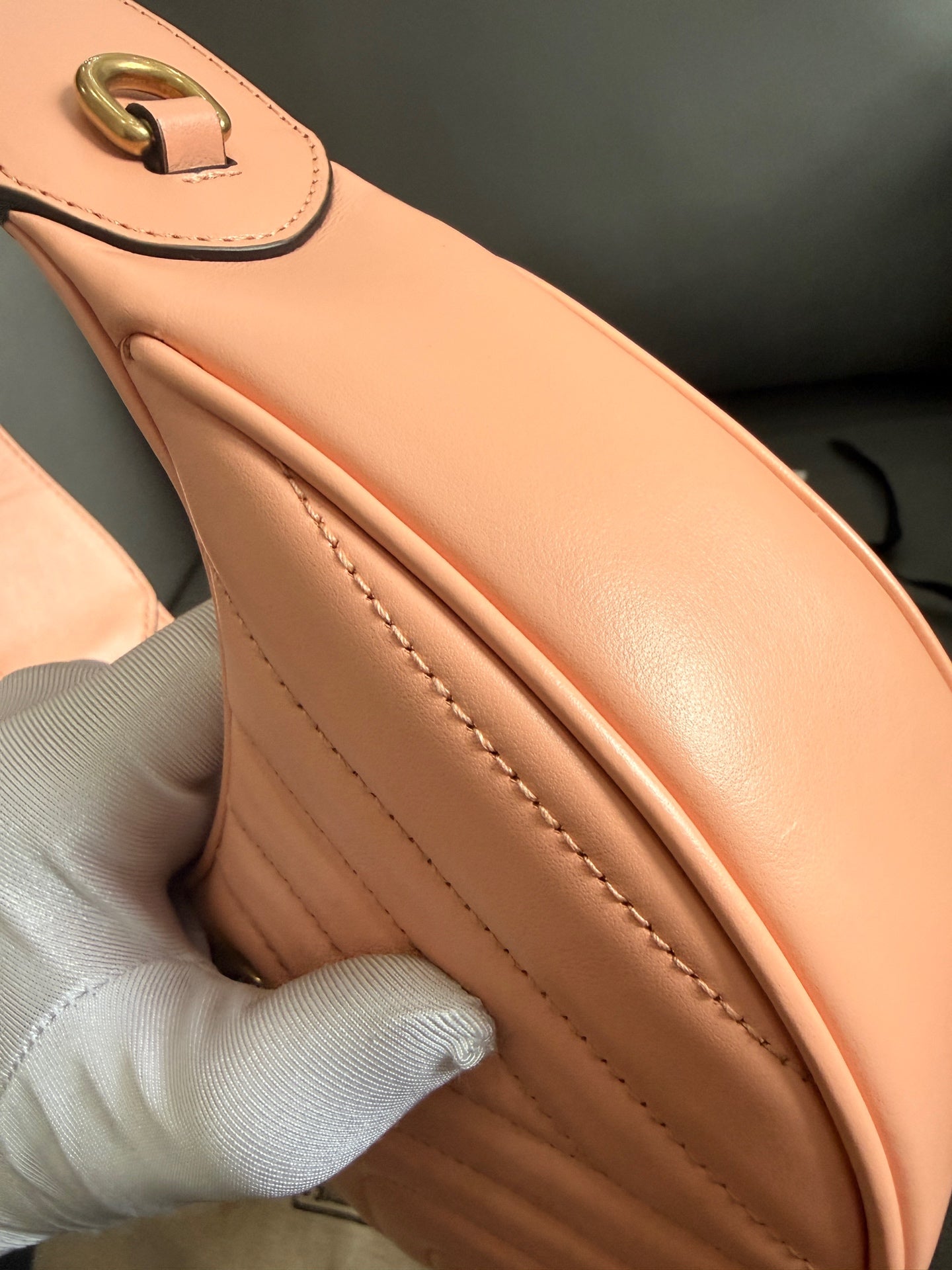 Gucci - Marmont Half Moon Mini Bag - Leather - Pink - (mini)
