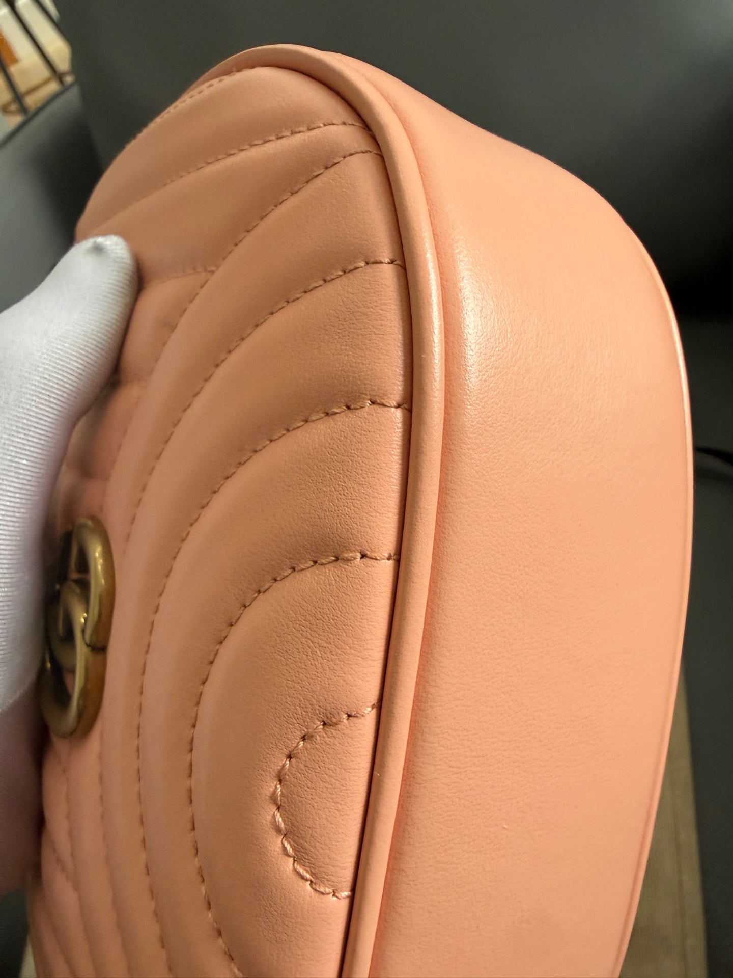 Gucci - Marmont Half Moon Mini Bag - Leather - Pink - (mini)