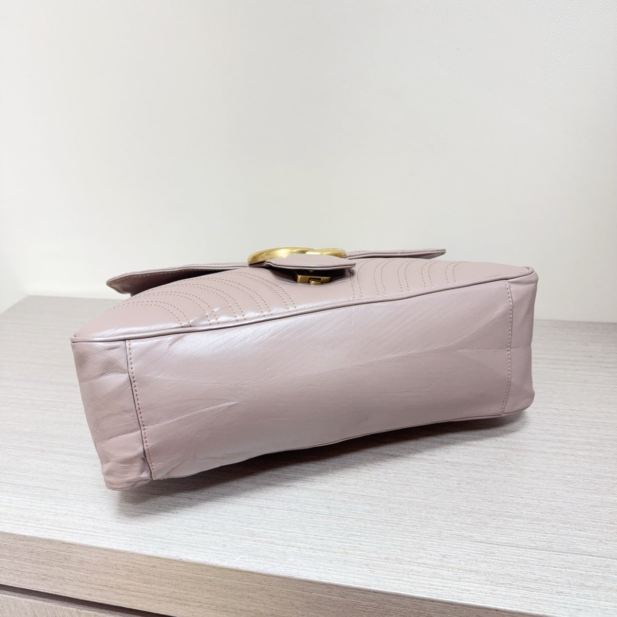 Gucci - Marmont - Leather - Beige - (large)