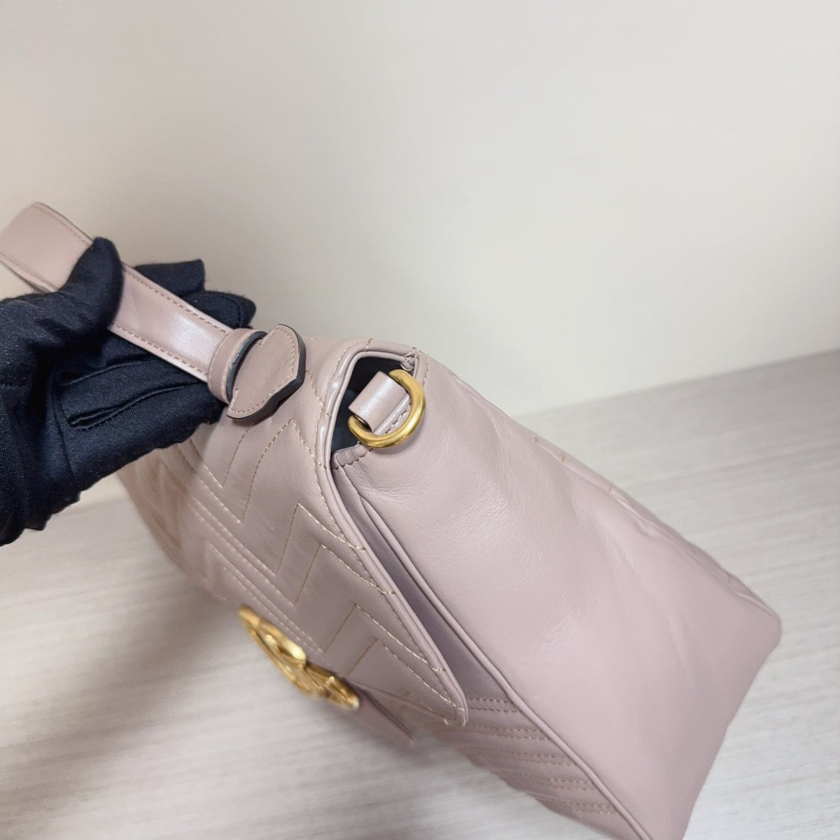 Gucci - Marmont - Leather - Beige - (large)