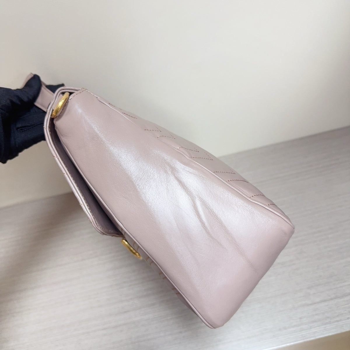 Gucci - Marmont - Leather - Beige - (large)