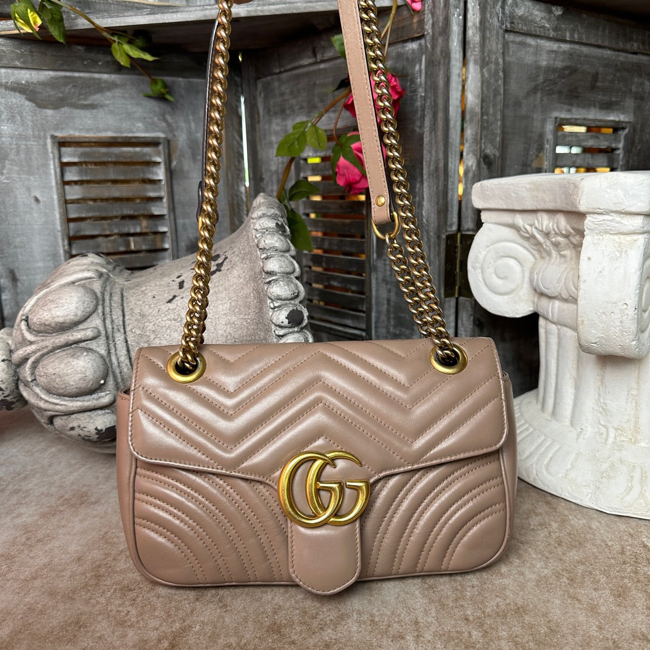 Gucci - Marmont - Leather - Beige - (medium)