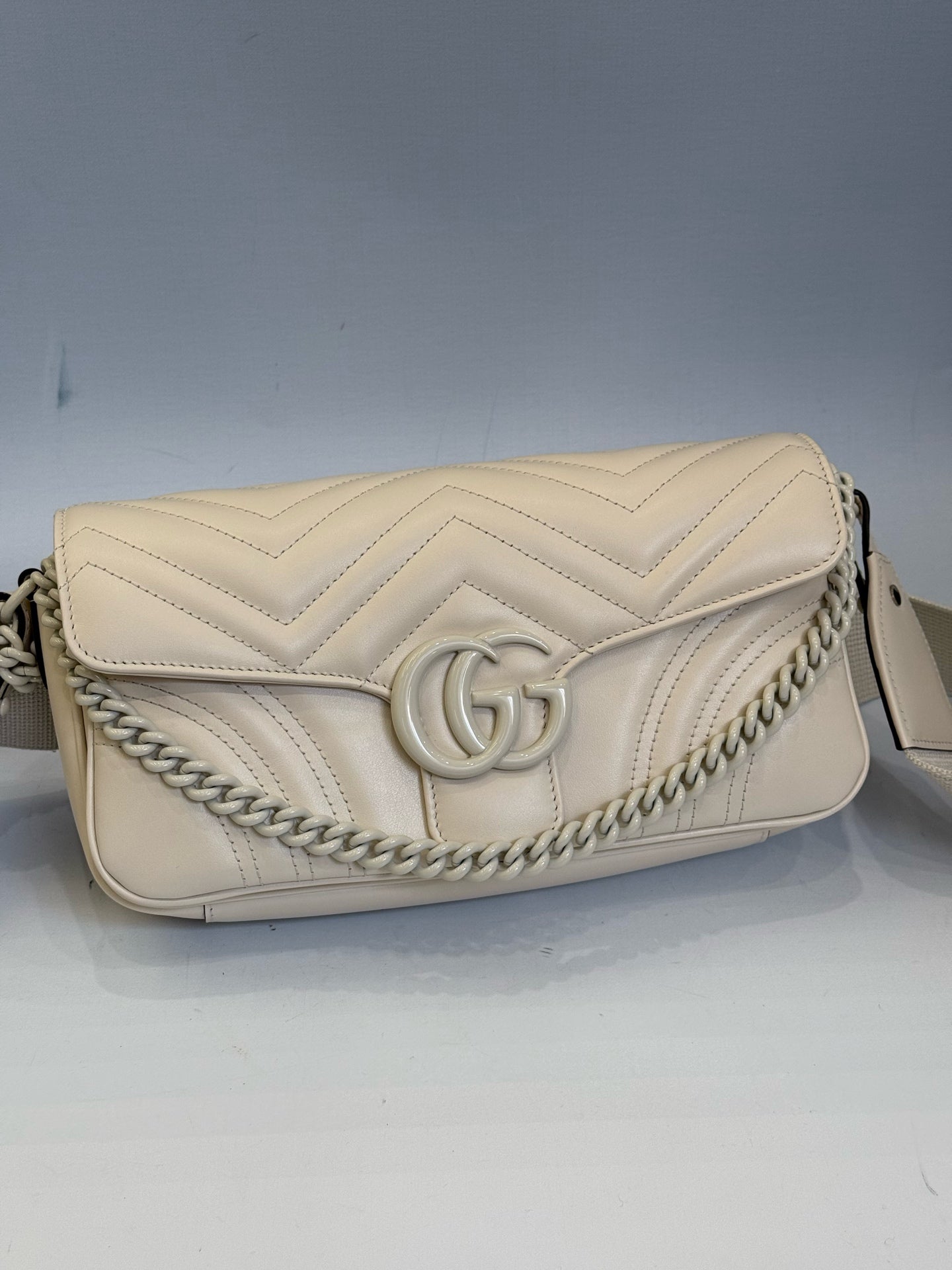 Gucci - Marmont - Leather - Beige - (medium)