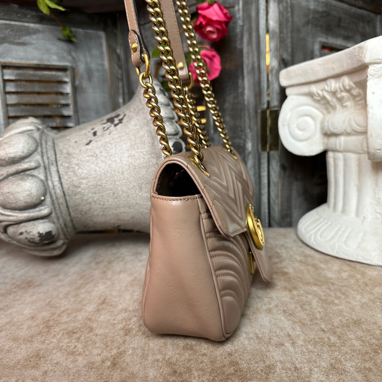 Gucci - Marmont - Leather - Beige - (medium)