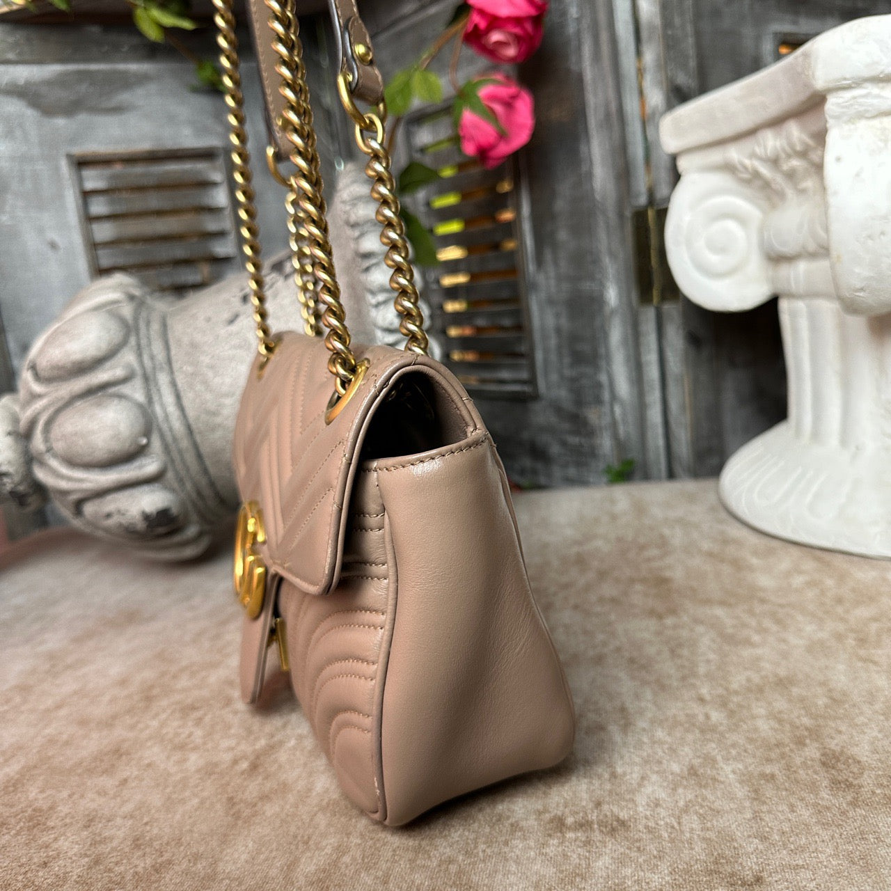 Gucci - Marmont - Leather - Beige - (medium)