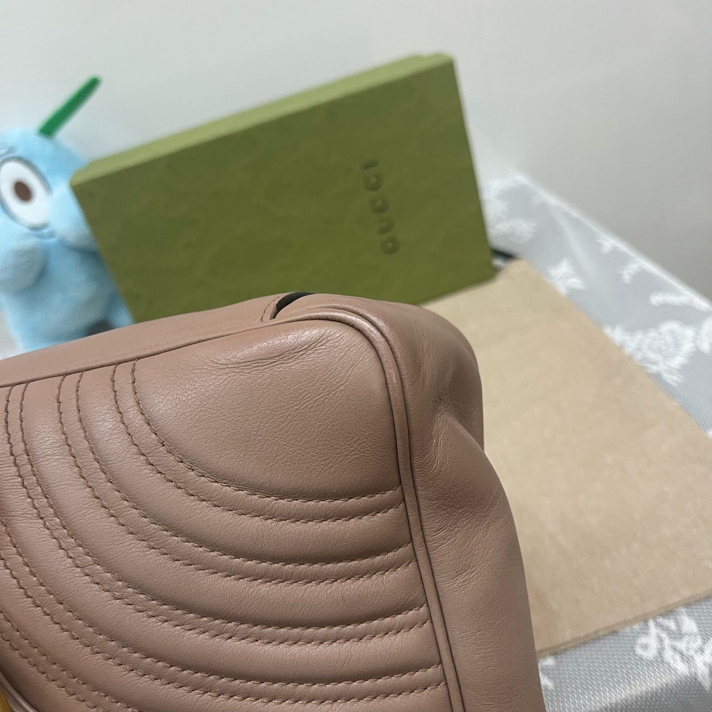 Gucci - Marmont - Leather - Beige - (Medium)