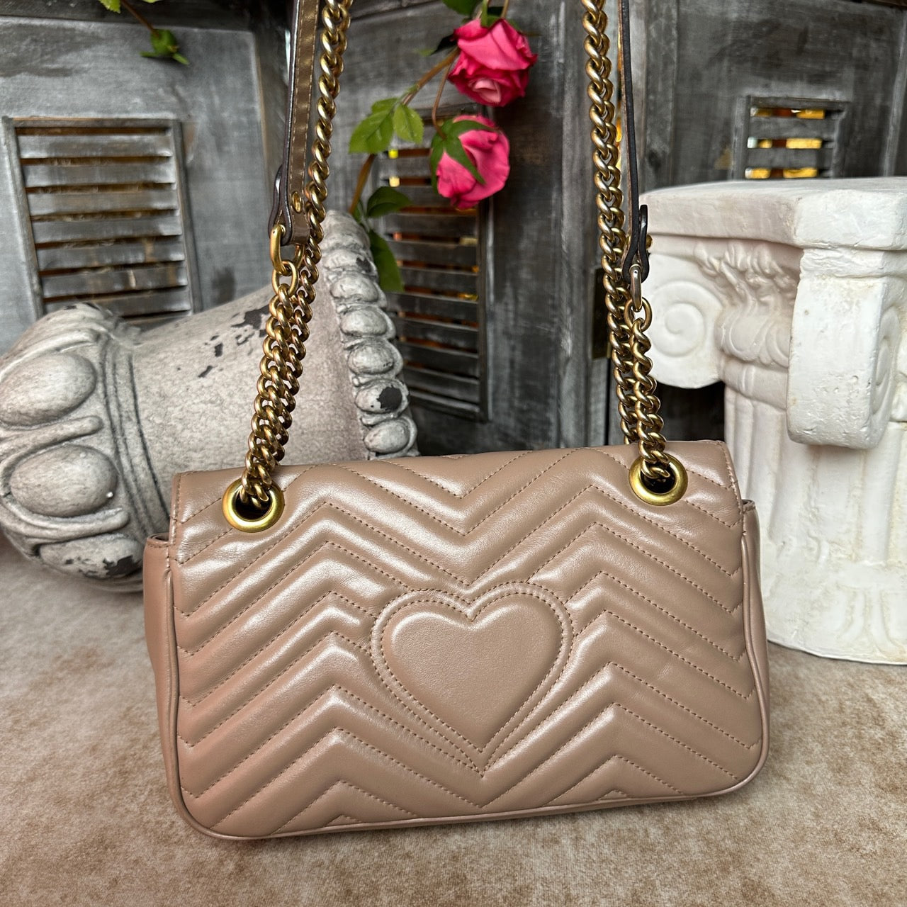 Gucci - Marmont - Leather - Beige - (medium)