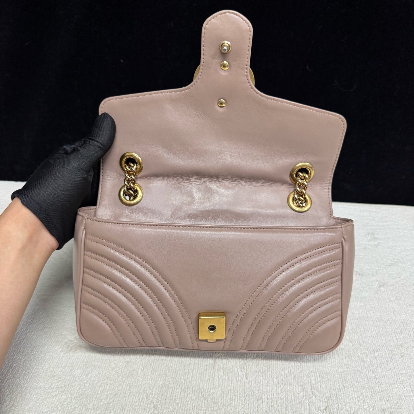 Gucci - Marmont - Leather - Beige - (medium)