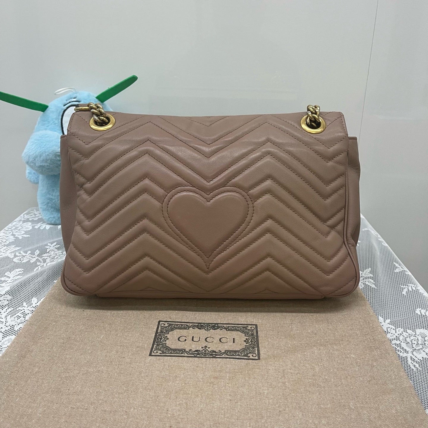 Gucci - Marmont - Leather - Beige - (Medium)