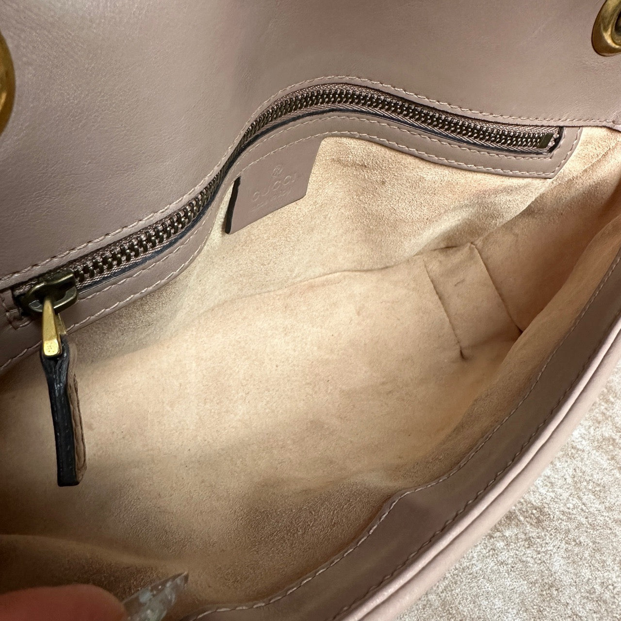 Gucci - Marmont - Leather - Beige - (medium)