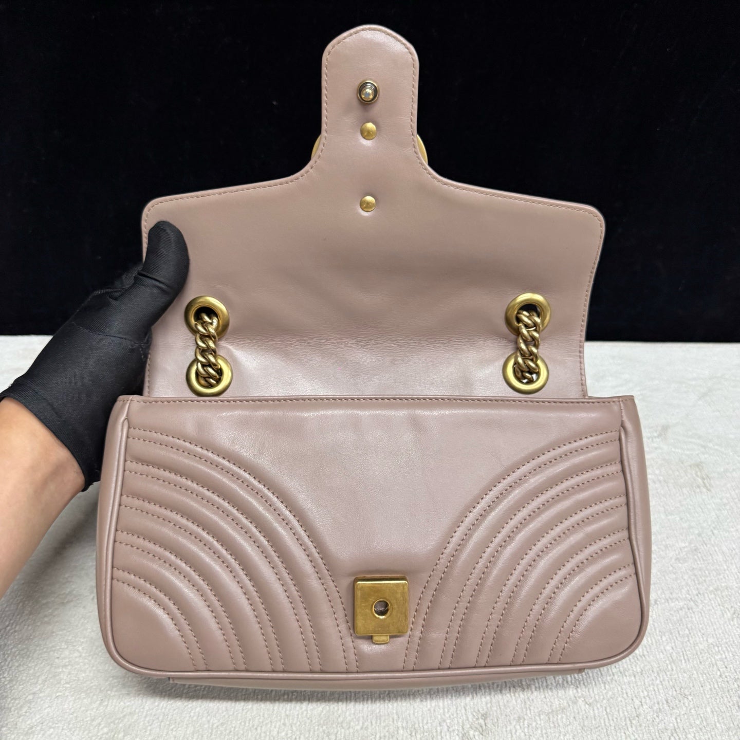 Gucci - Marmont - Leather - Beige - (medium)