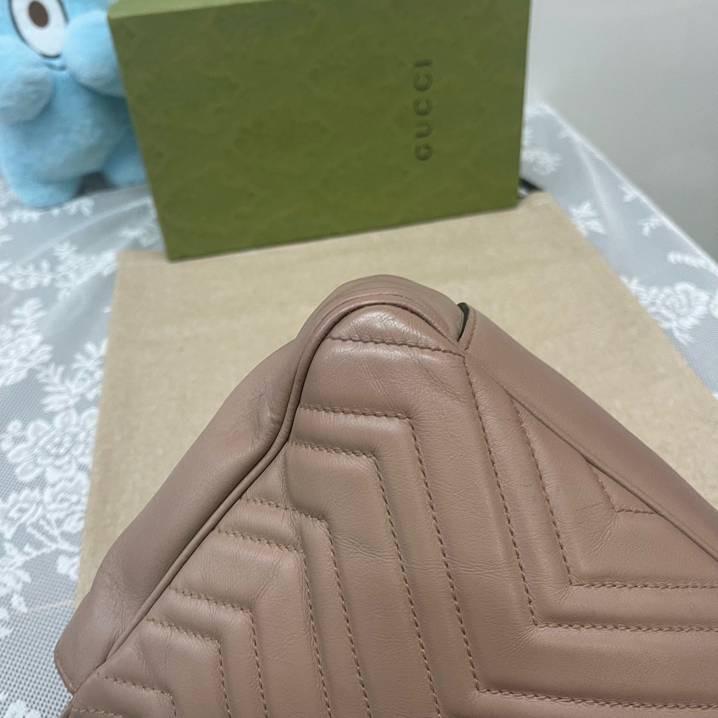 Gucci - Marmont - Leather - Beige - (Medium)