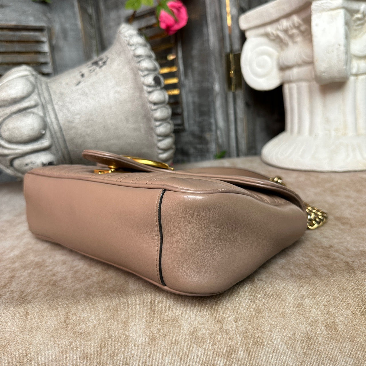 Gucci - Marmont - Leather - Beige - (medium)