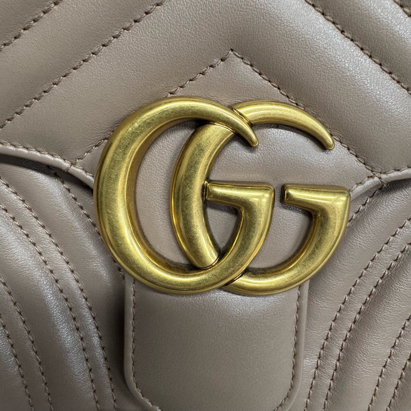 Gucci - Marmont - Leather - Beige - (medium)