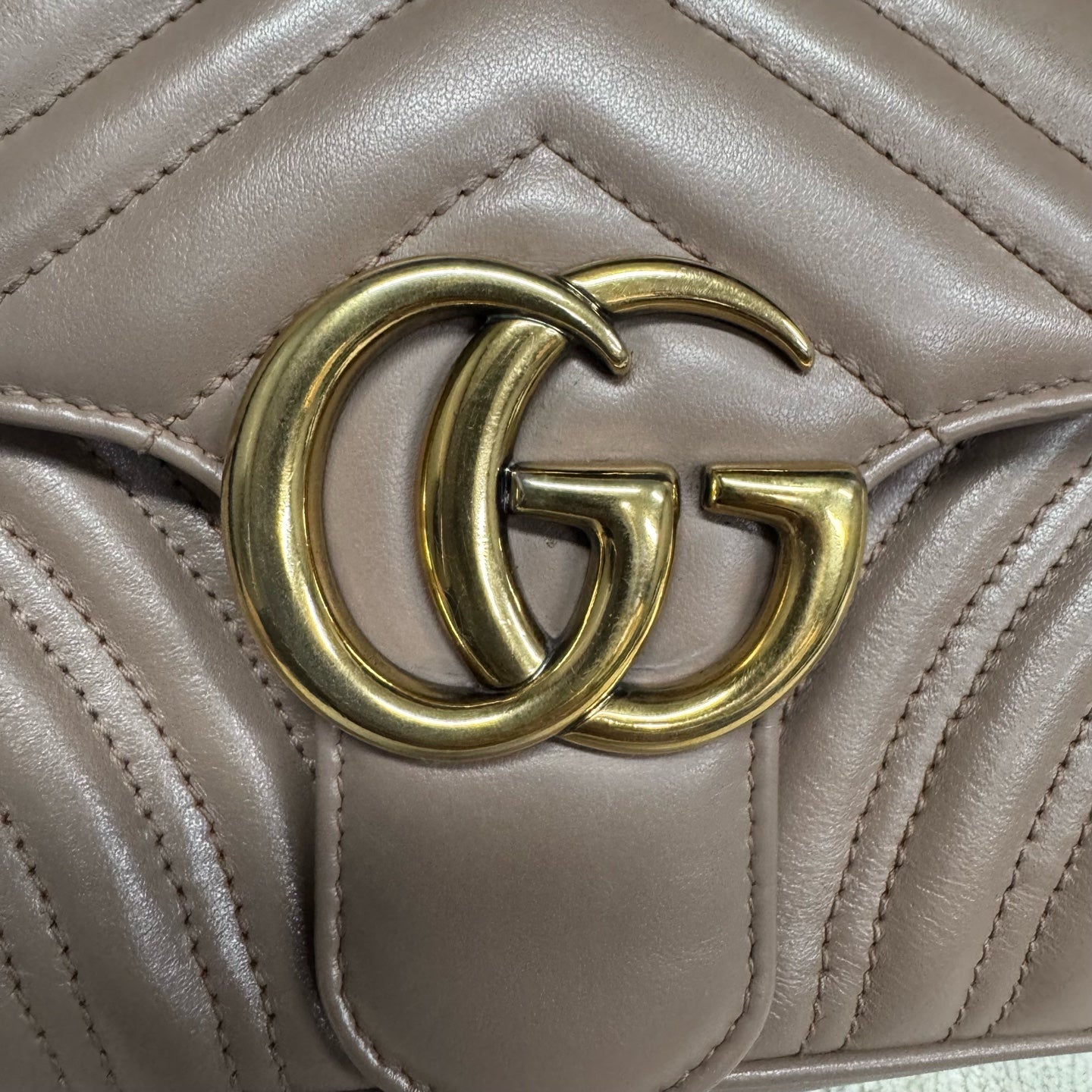 Gucci - Marmont - Leather - Beige - (medium)
