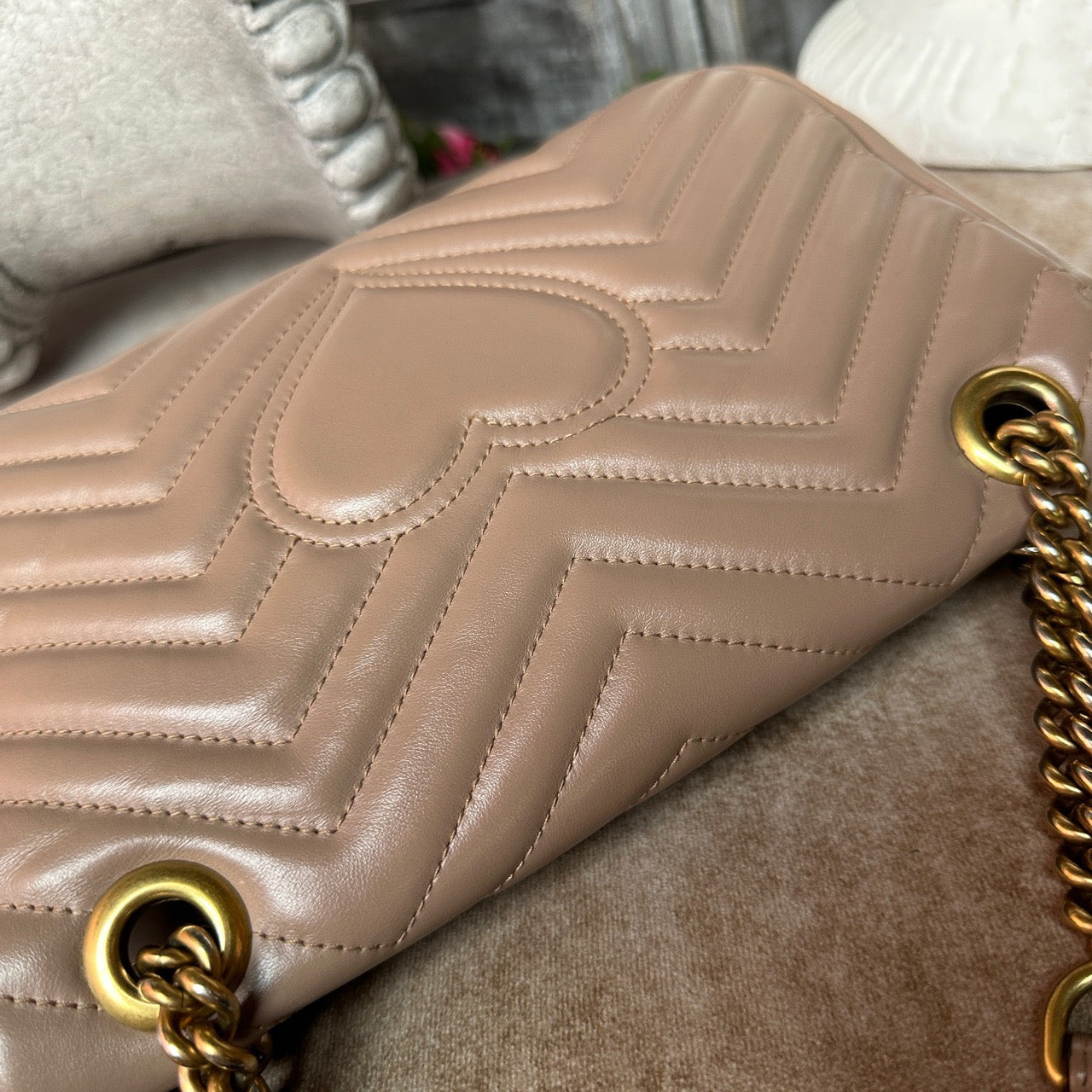 Gucci - Marmont - Leather - Beige - (medium)