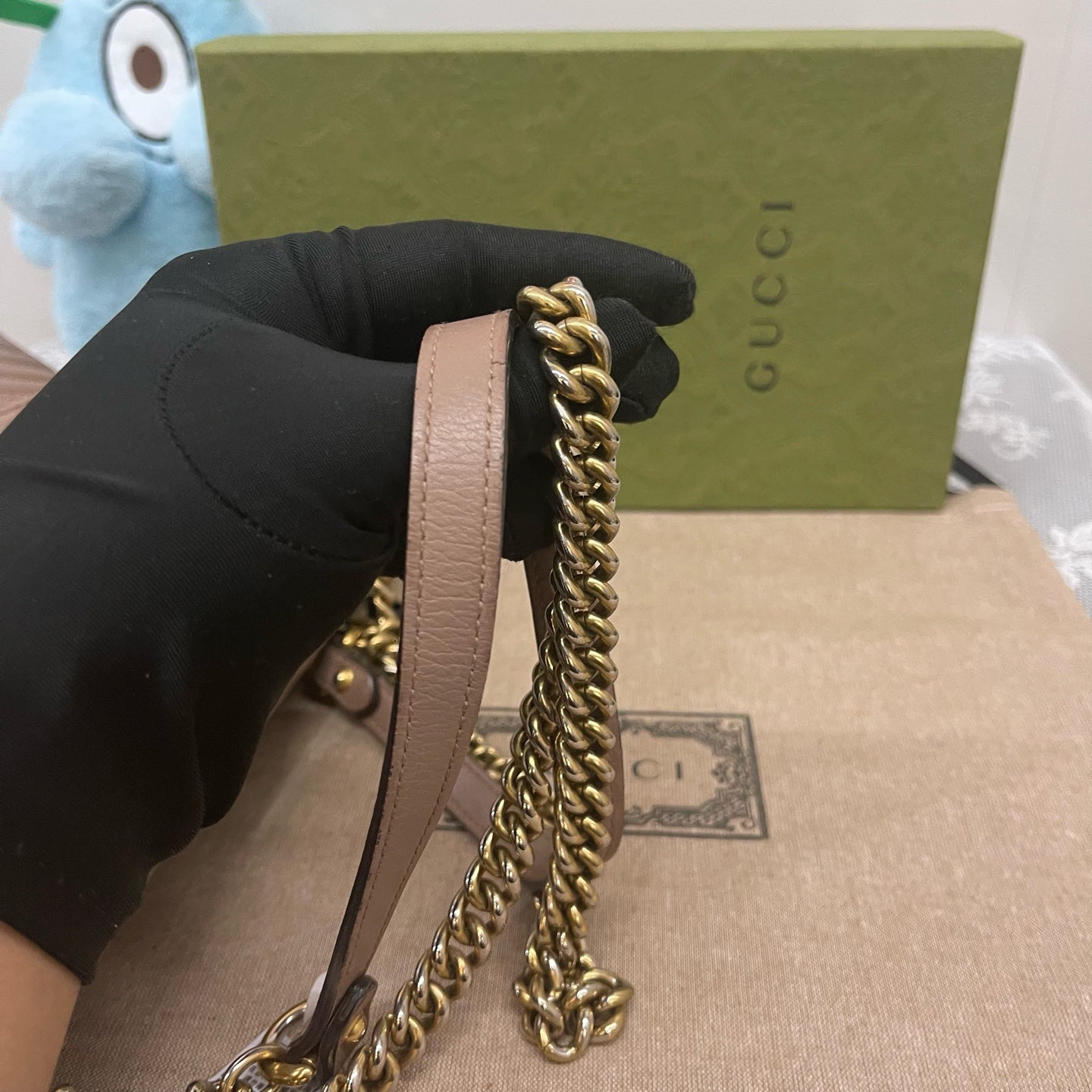 Gucci - Marmont - Leather - Beige - (Medium)