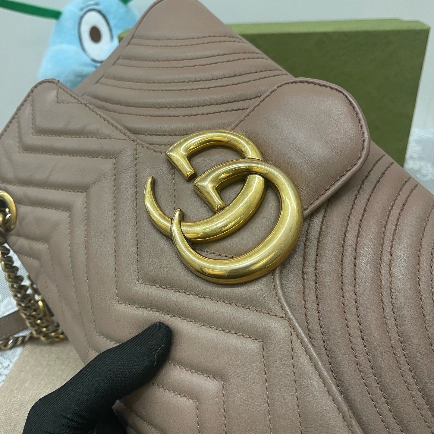 Gucci - Marmont - Leather - Beige - (Medium)