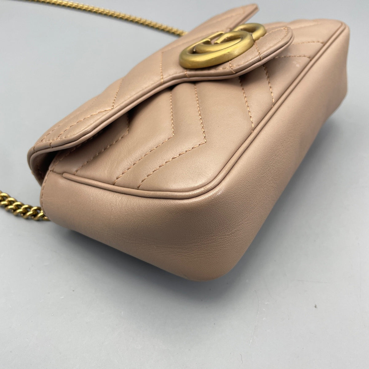 Gucci - Marmont - Leather - Beige - (mini)