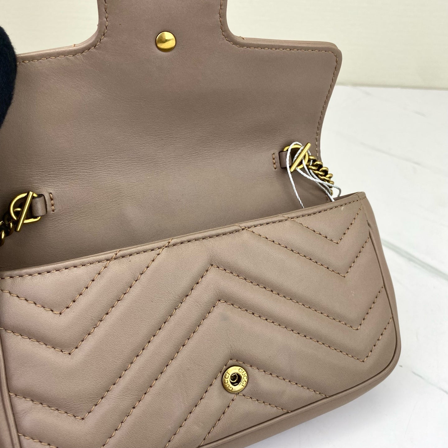 Gucci - Marmont - Leather - Beige - (mini)