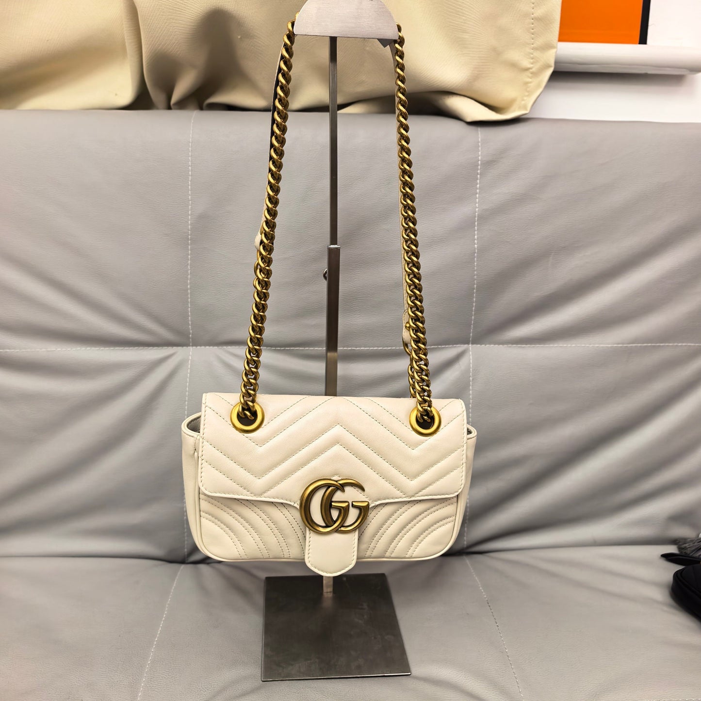 Gucci - Marmont - Leather - Beige - (small)