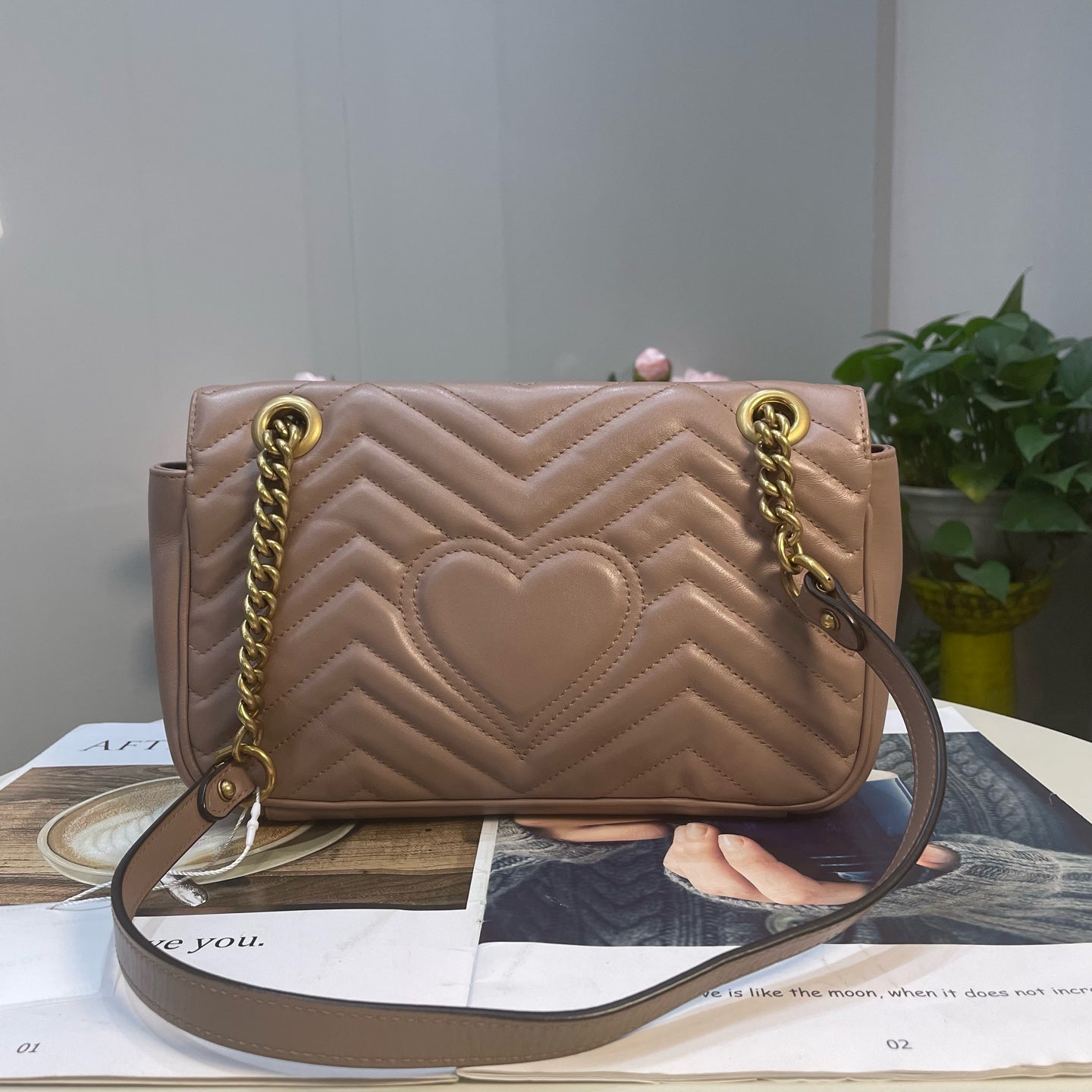 Gucci - Marmont - Leather - Beige - (small)