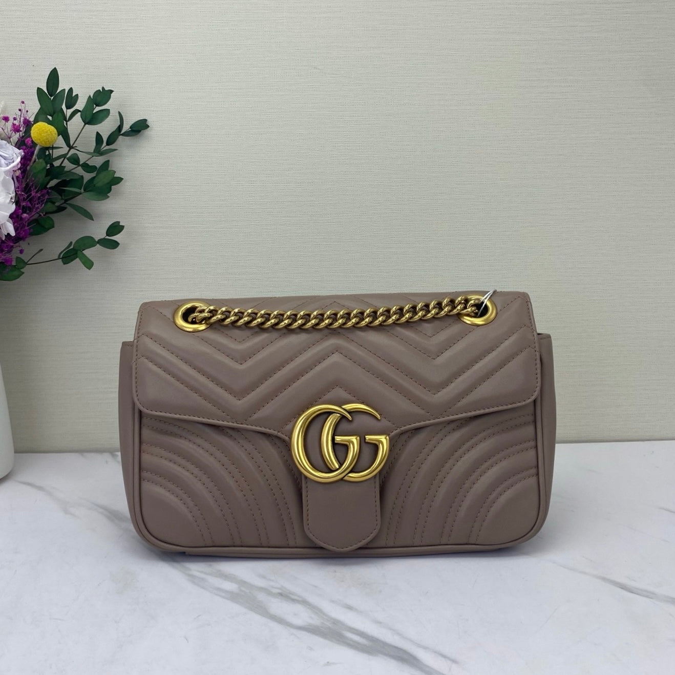 Gucci - Marmont - Leather - Beige - (small)
