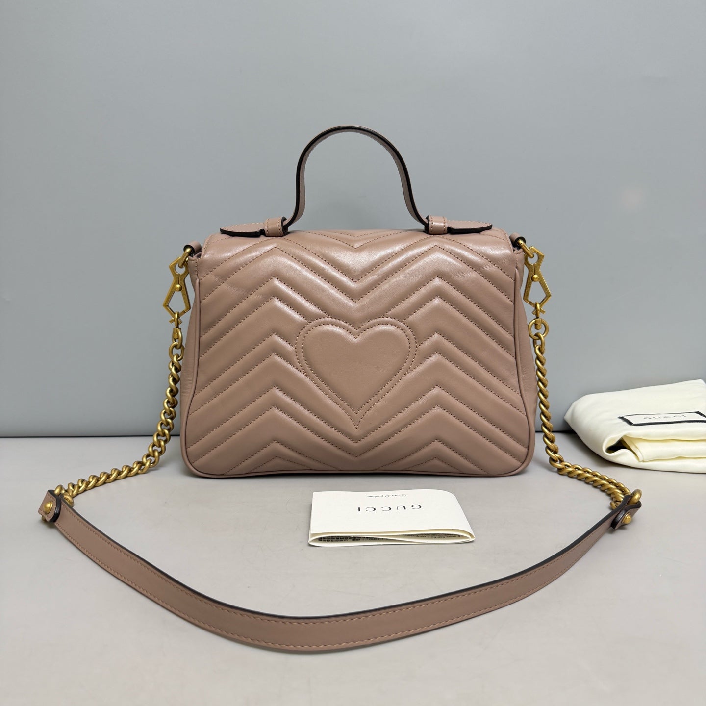 Gucci - Marmont - Leather - Beige - (small)