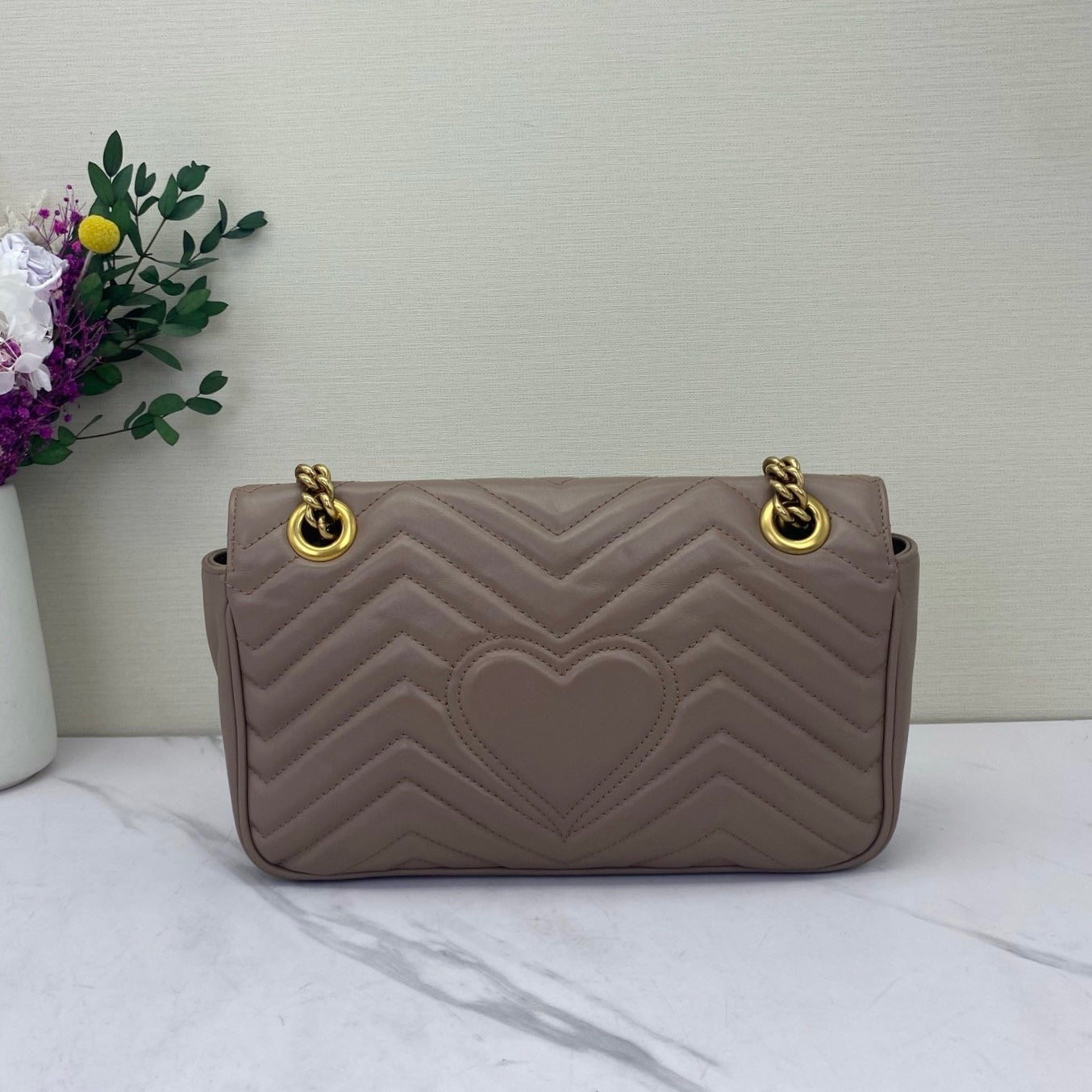 Gucci - Marmont - Leather - Beige - (small)