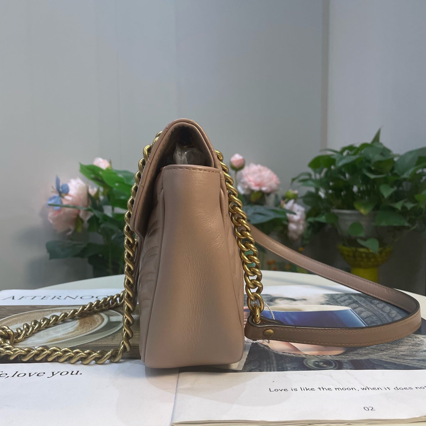 Gucci - Marmont - Leather - Beige - (small)