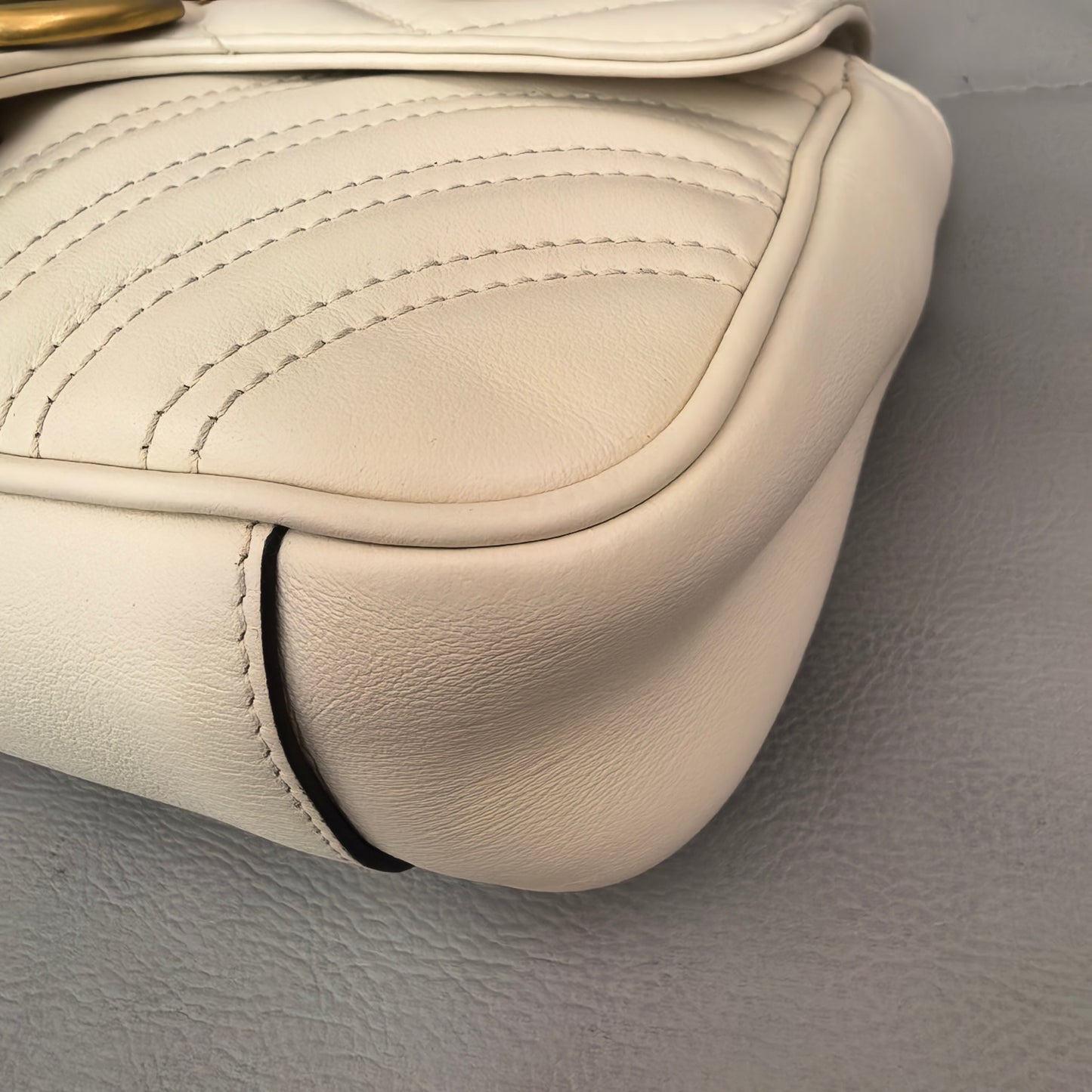Gucci - Marmont - Leather - Beige - (small)