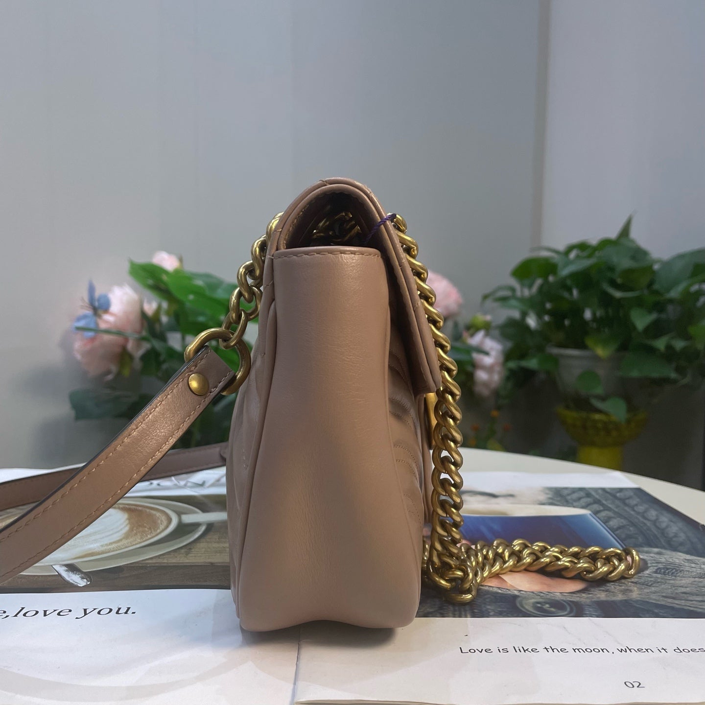 Gucci - Marmont - Leather - Beige - (small)